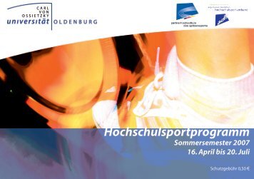 und 10er-Karten Semester - Hochschulsport - Carl von Ossietzky ...