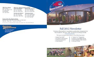 Fall 2012 Group Fitness (GFIT) Schedule - UMass Lowell