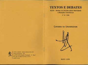 TEXTOS E DEBATES. - CFH - Ufsc