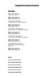 Capoeira Lyrics Index (Continued) - Miami Capoeira