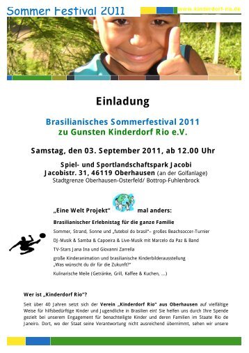 Einladung Brasilianisches Sommerfestival 2011 zu Gunsten ...