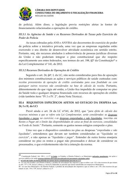 REGULAMENTAÇÃO DA EMENDA CONSTITUCIONAL Nº 29, DE ...