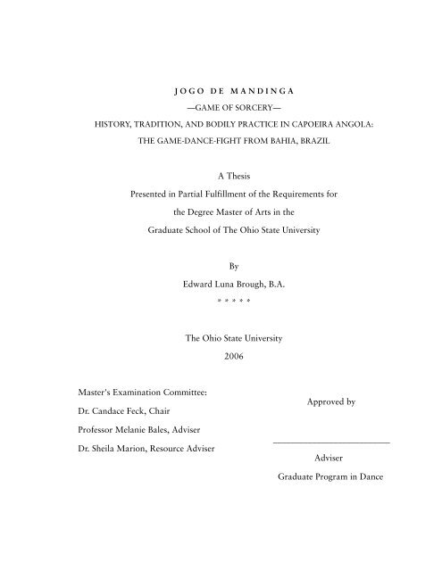 A Thesis Presented In Partial Fulfillment Of The Ele Mental