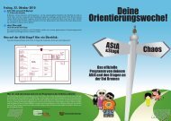 Programm der O-Woche [PDF] - AStA - Universität Bremen
