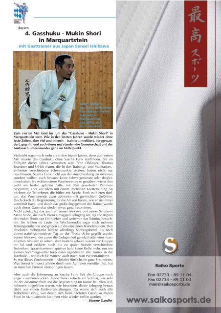 Fachzeitschrift des Deutschen Karate Verbandes e.V. - Chronik des ...