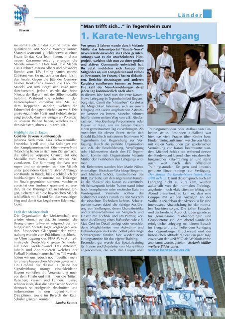 Fachzeitschrift des Deutschen Karate Verbandes e.V. - Chronik des ...