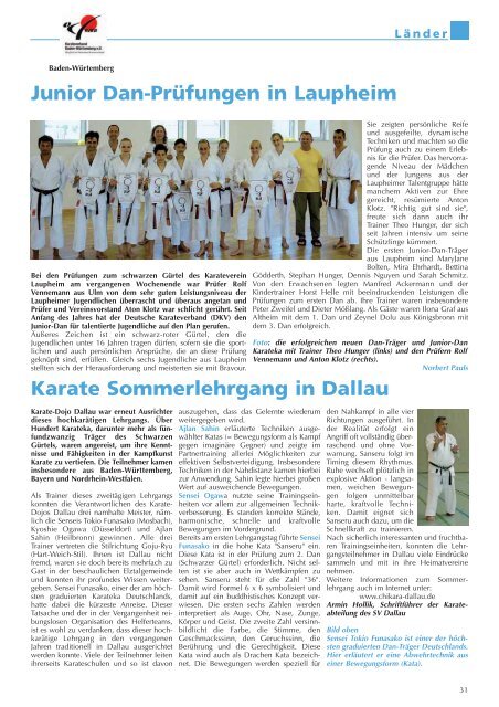 Fachzeitschrift des Deutschen Karate Verbandes e.V. - Chronik des ...