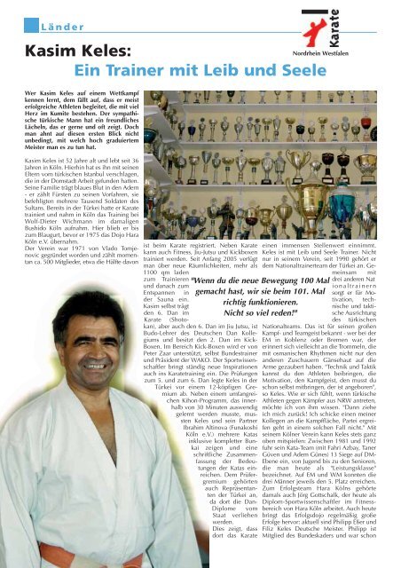 Fachzeitschrift des Deutschen Karate Verbandes e.V. - Chronik des ...