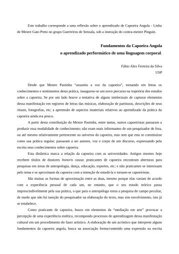 Fundamentos da Capoeira Angola o aprendizado ... - EIAP