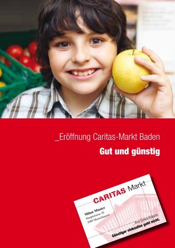 Eröffnung Caritas-Markt Baden Gut und günstig - Lernwerk