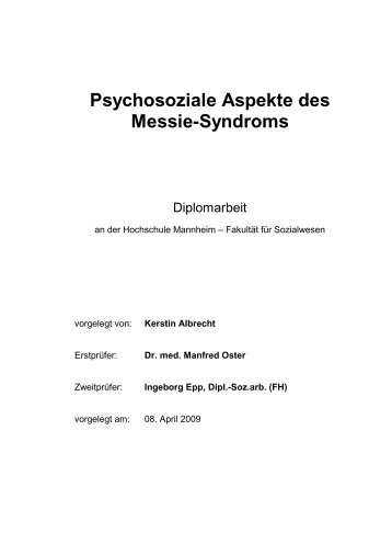 2009 Diplomarbeit von Kerstin Albrecht (Hochschule Mannheim ...