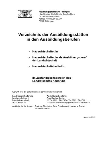 Ausbildungsbetriebe im Regierungsbezirk Karlsruhe (PDF, 85 KB)