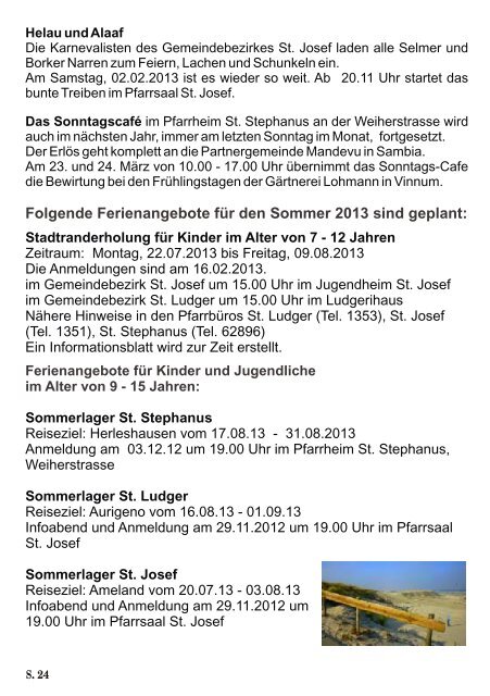 Advent/ Weihnachten 2012 Pfarrbrief St. Ludger Selm - Pfarrei St ...