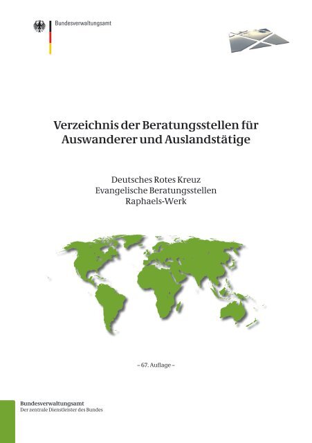 Verzeichnis der Beratungsstellen für Auswanderer und Auslandstätige