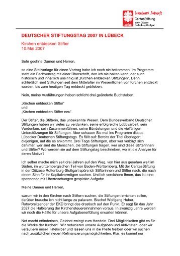 deutscher stiftungstag 2007 in lübeck - Lebenswerk Zukunft