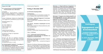 Tagungsflyer - BBE