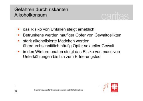 Monika Schnellhammer Caritas-Fachambulanz für Suchtprävention ...