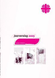 Caritas Catholica Vlaanderen vzw • Jaarv erslag 2005