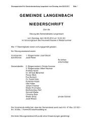 gemeinde langenbach niederschrift