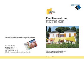 (Broschüre C5 Familienzentrum ...) - Studentenwerk Aachen