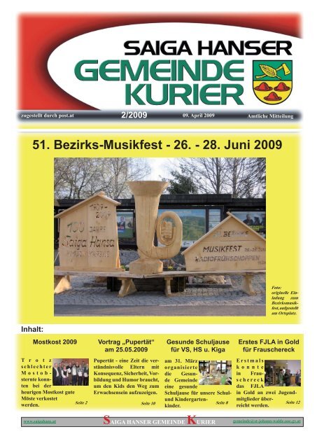 SAIGA HANSER GEMEINDE KURIER - St. Johann am Walde