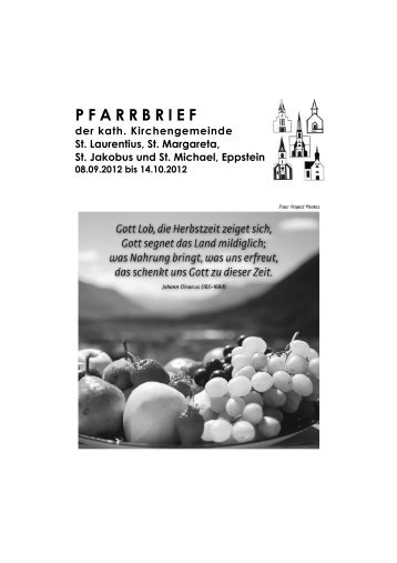 PFARRBRIEF - Herzlich Willkommen