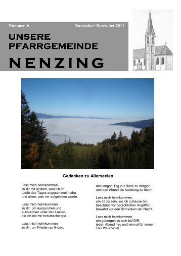 Termine im November - Pfarre Nenzing