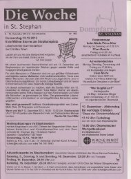16. Dezember 2012 (2. Adventwoche) - Dompfarre St. Stephan