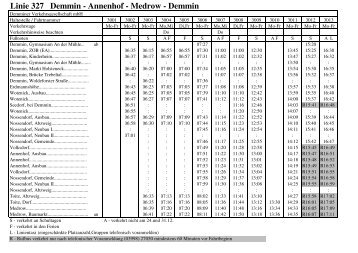 Linie 327 Demmin - Annenhof - Medrow - Demmin - Demminer ...