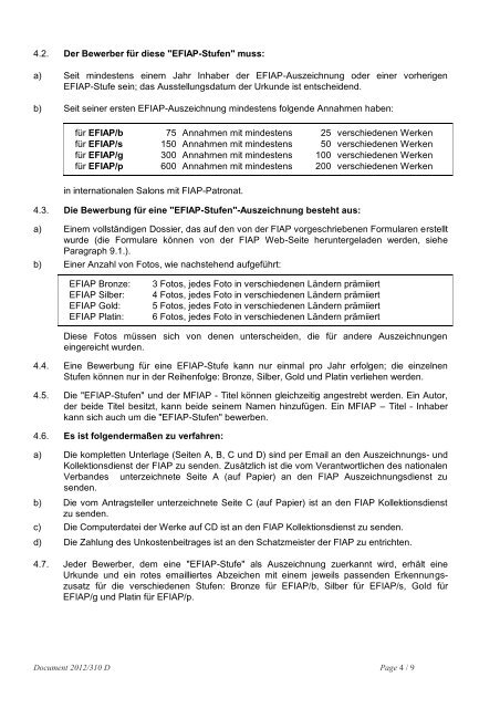 DOKUMENT 2012/310 D Die FIAP-Auszeichnungen - Deutscher ...