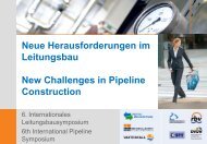 Neue Herausforderungen im Leitungsbau New Challenges ... - DVGW