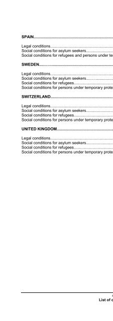 legal and social conditions for asylum seekers and refugees in ...