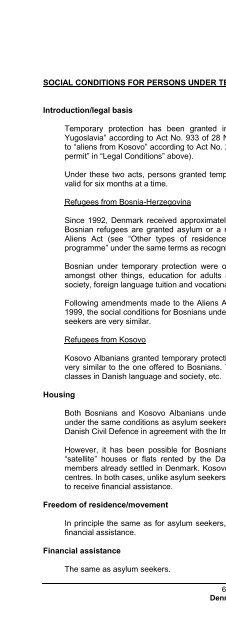 legal and social conditions for asylum seekers and refugees in ...