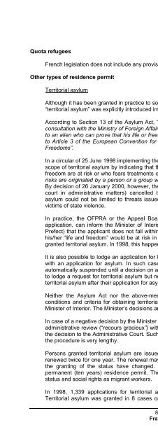 legal and social conditions for asylum seekers and refugees in ...