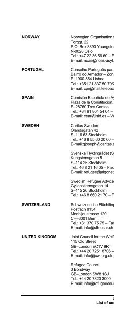 legal and social conditions for asylum seekers and refugees in ...