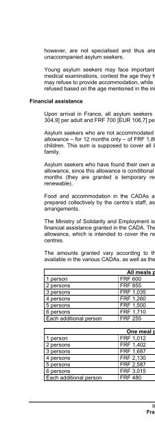 legal and social conditions for asylum seekers and refugees in ...