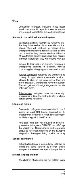 legal and social conditions for asylum seekers and refugees in ...