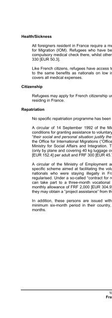 legal and social conditions for asylum seekers and refugees in ...