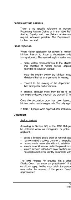 legal and social conditions for asylum seekers and refugees in ...