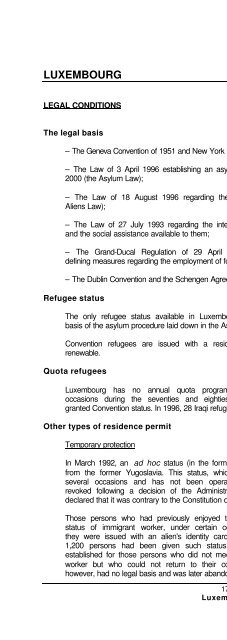 legal and social conditions for asylum seekers and refugees in ...