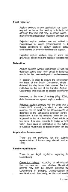 legal and social conditions for asylum seekers and refugees in ...