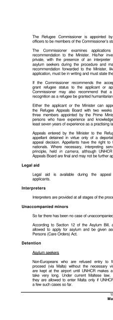 legal and social conditions for asylum seekers and refugees in ...