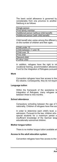 legal and social conditions for asylum seekers and refugees in ...