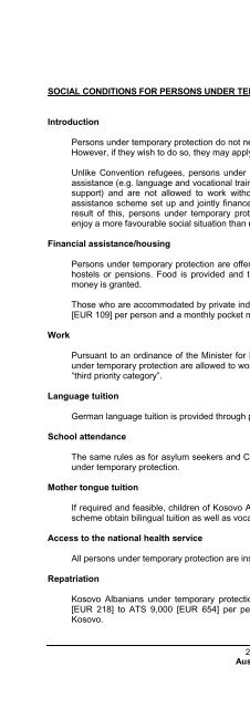 legal and social conditions for asylum seekers and refugees in ...