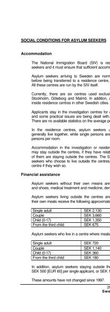 legal and social conditions for asylum seekers and refugees in ...