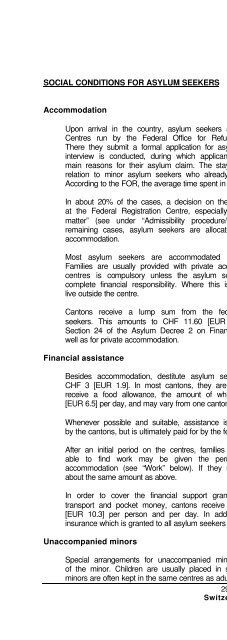 legal and social conditions for asylum seekers and refugees in ...