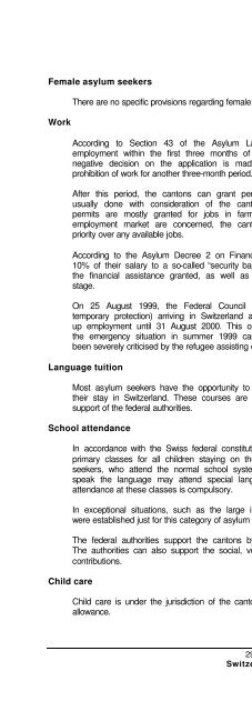 legal and social conditions for asylum seekers and refugees in ...