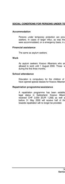 legal and social conditions for asylum seekers and refugees in ...