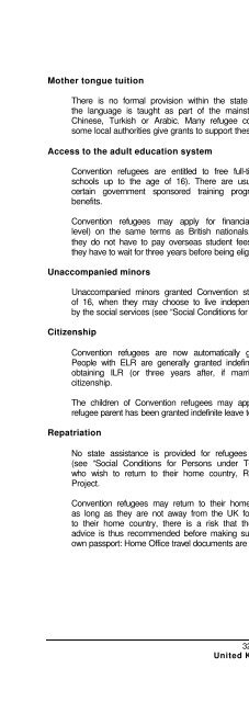 legal and social conditions for asylum seekers and refugees in ...