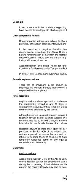 legal and social conditions for asylum seekers and refugees in ...